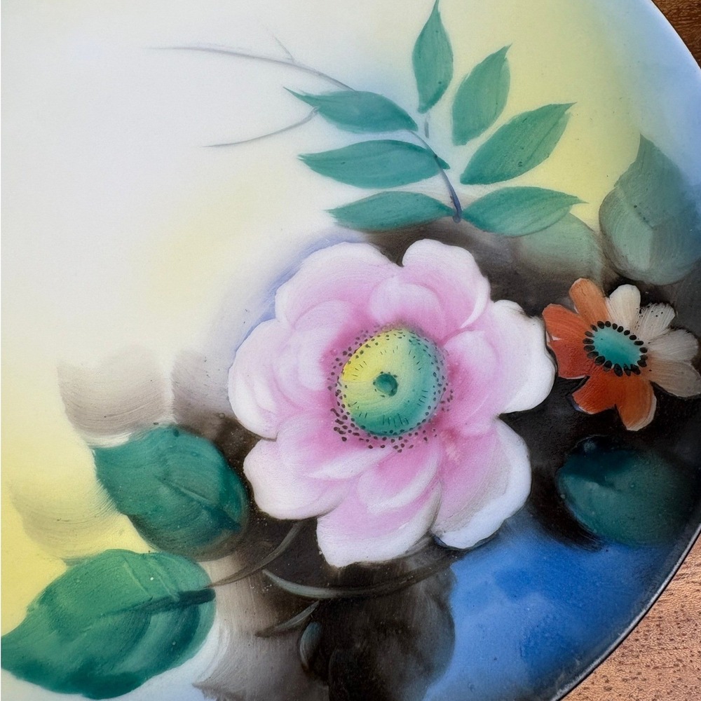 Antique‎ Noritake Hand Painted Floral Dessert Plates Set Of 4 M Wreath 1915
